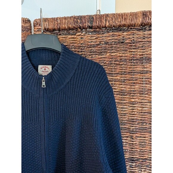Brooks Brothers Red Fleece Wool Cardigan Sweater Full Zip Up Front Men's Large - Picture 4 of 10